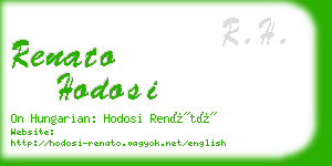 renato hodosi business card